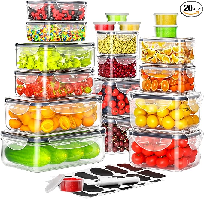 Stackable Pantry Bin - Набор из 40 герметичных контейнеров для