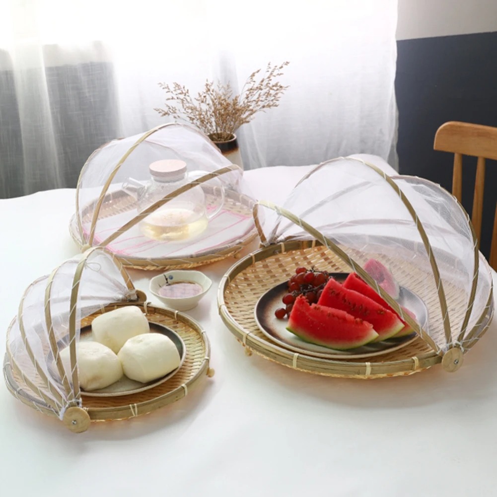 Food Storage Net - Бамбуковая тканая корзина, противомоскитная сетка, корзина