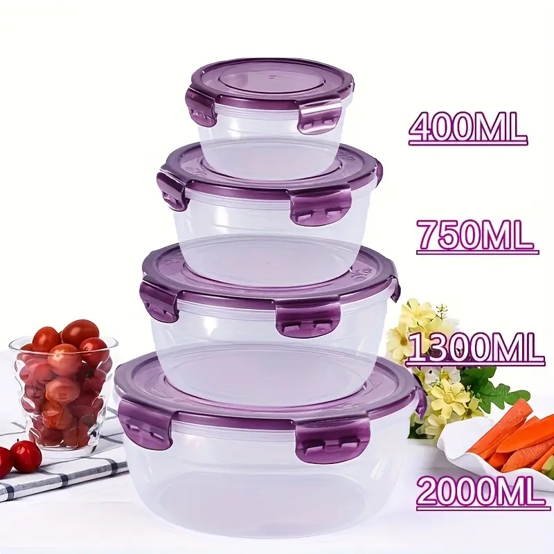 Food Storage Cupboard - 4 пластиковых контейнера для хранения продуктов,