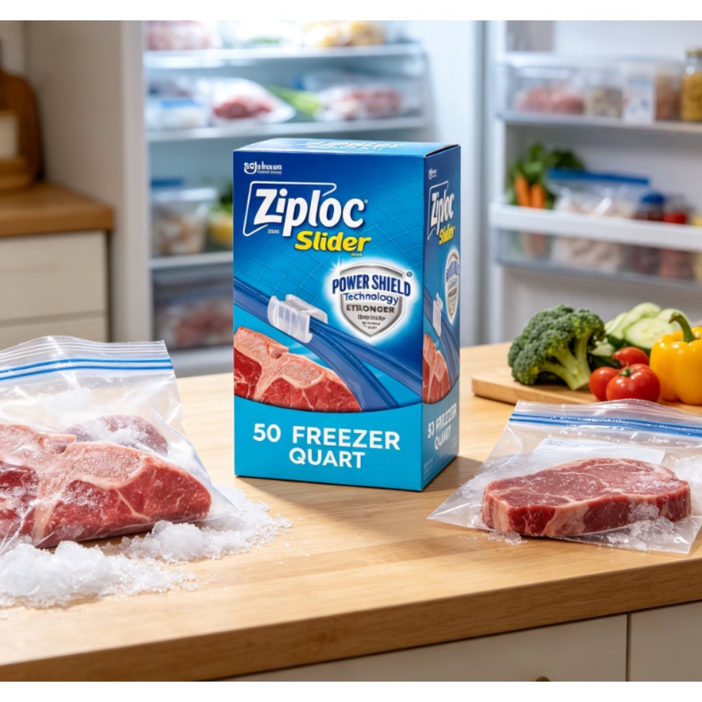 Food Storage Ziploc - Пакеты для заморозки Ziploc с застежкой-слайдером,