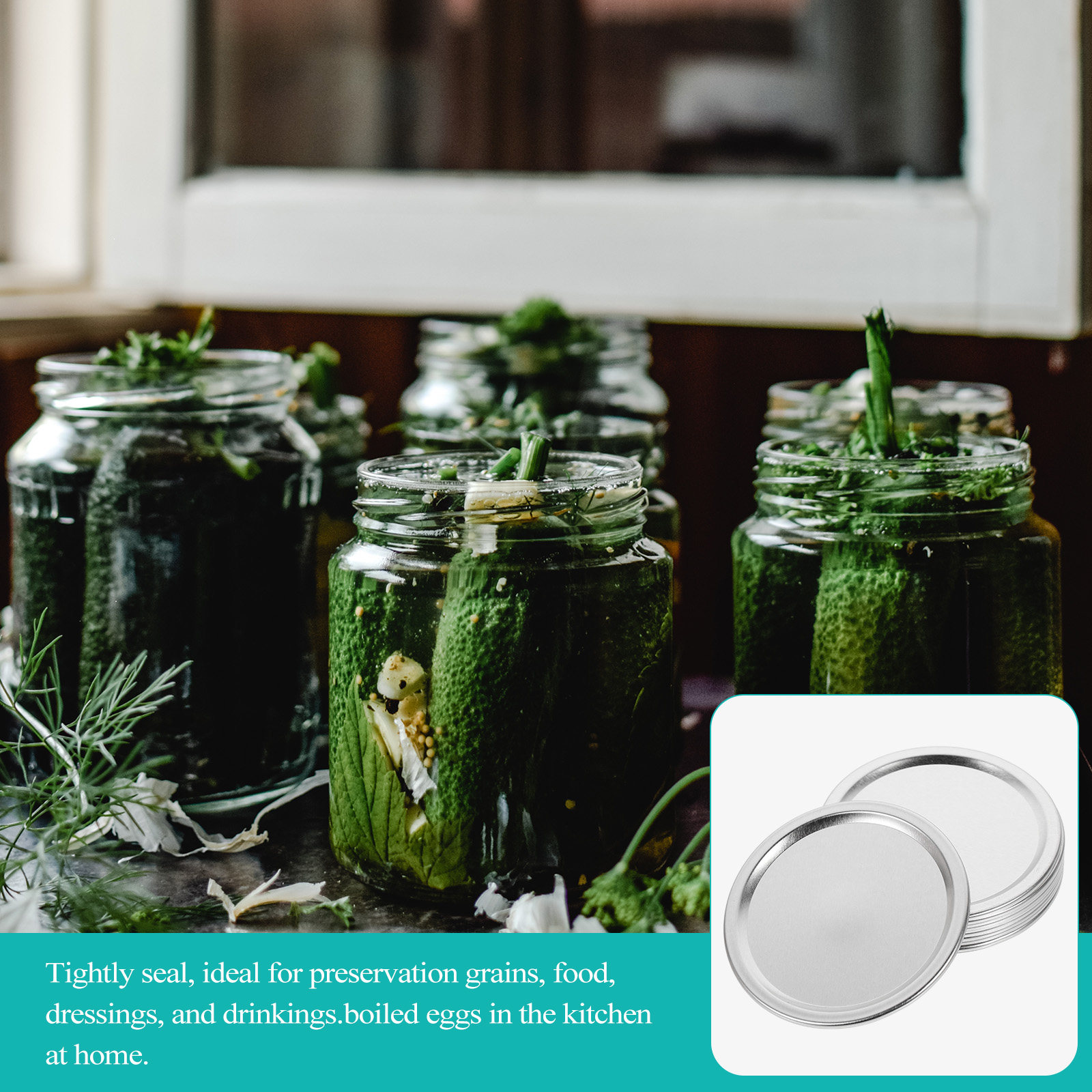 20 шт. металлических крышек дл – обзор и цена Food Storage Jars & Containers