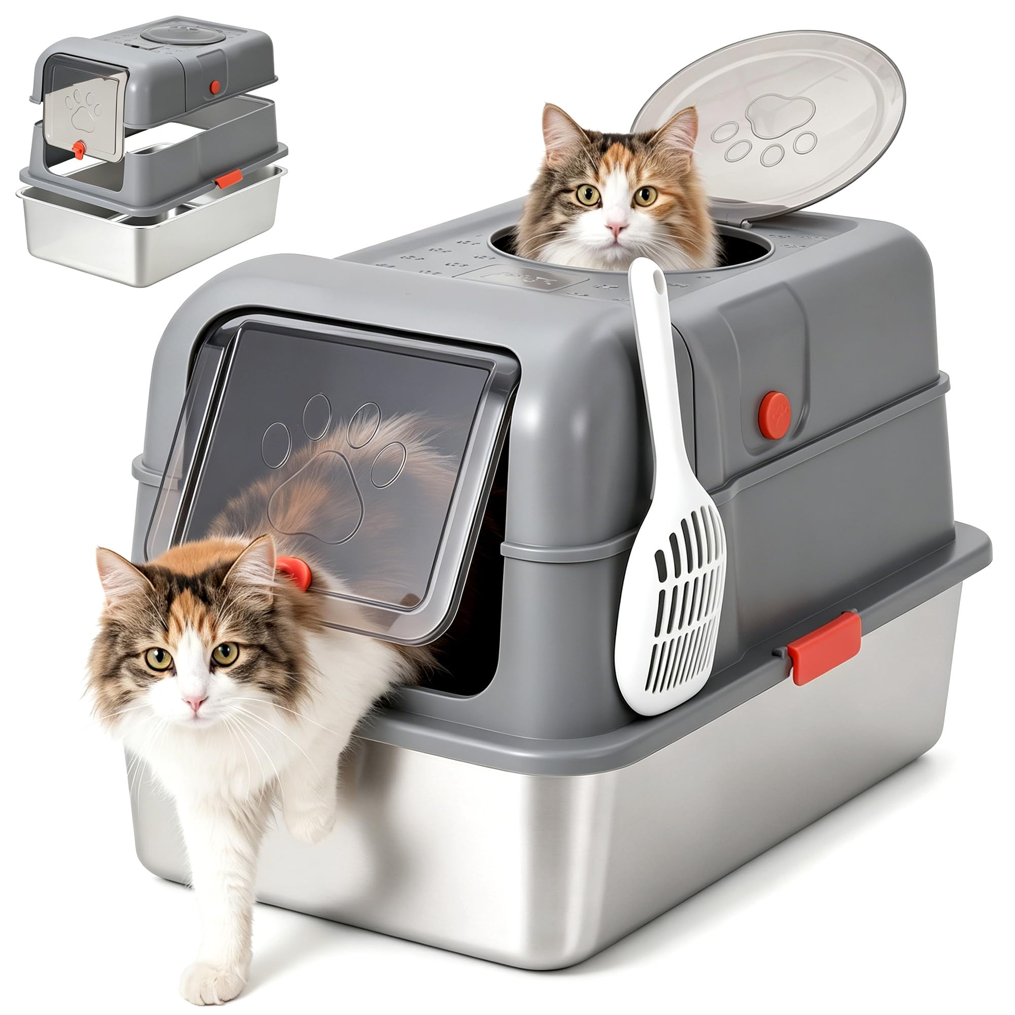 Закрытый лоток для кошек из не – обзор и цена Food Storage Xl