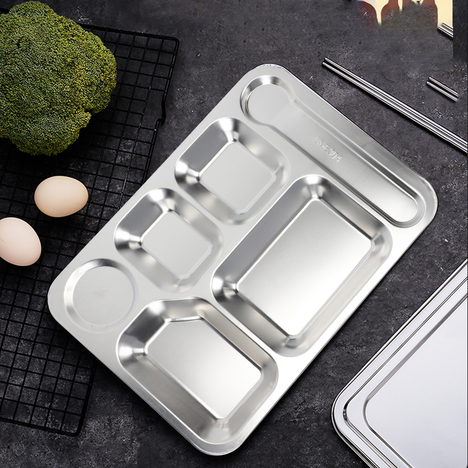 1 шт. ланч-бокс из нержавеющей – обзор и цена Storage Food Tray