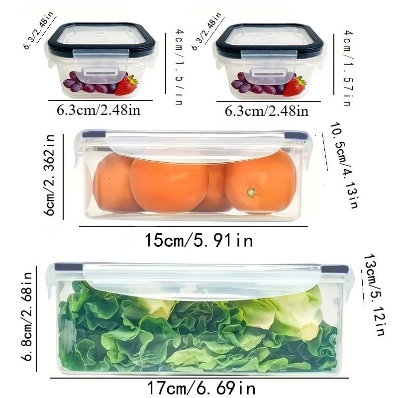 Набор из 8 предметов: 4 контей – обзор и цена Food Storage Drawer Organizer