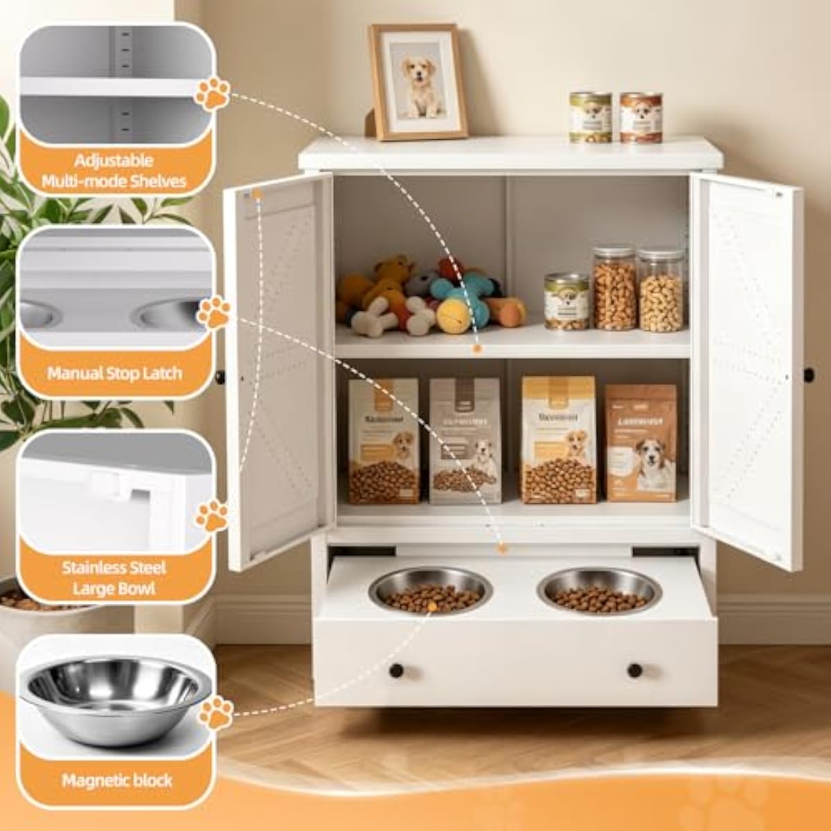 Металлическая кормушка для дом – обзор и цена Food Storage Pet